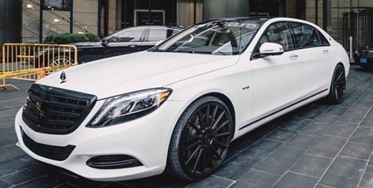 Maybach S600 wrapped in Avery SW Satin White vinyl