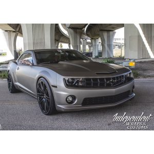 Chevrolet Camaro wrapped in Matte Gray Aluminum vinyl