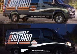 Mercedes Benz Sprinter wrapped in Avery SW Gloss Grey Metallic and Satin Black with 3M 5100 Reflective vinyls
