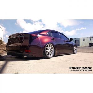 Lexus ES350 wrapped in Gloss Black Rose vinyl