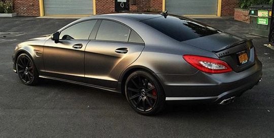 Mercedes Benz CLS-63 wrapped in Satin Dark Gray vinyl