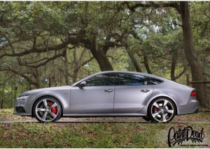 Audi S-7 wrapped in Avery SW Steel Brushed Metallic vinyl
