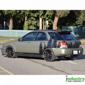 Subaru WRX Wagon wrapped in Avery SW Matte Midnight Sand Metallic and 3M 1080 Satin Gold Dust Black vinyls