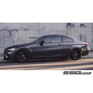 BMW 335-I wrapped in Avery SW Satin Pearl Nero vinyl