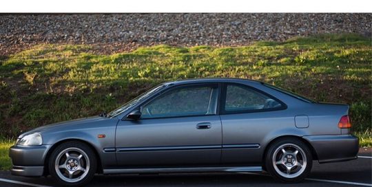 Honda Civic wrapped in Satin Dark Gray vinyl