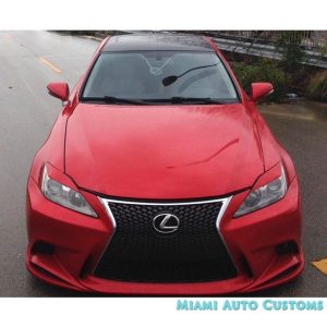 Lexus wrapped in Gloss Dragon Fire Red vinyl