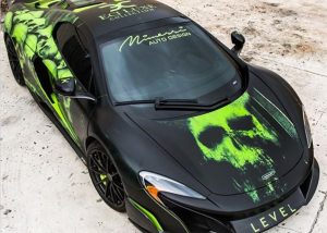 Mclaren Series wrapped in custom printed 3MIJ180Cv3 vinyl