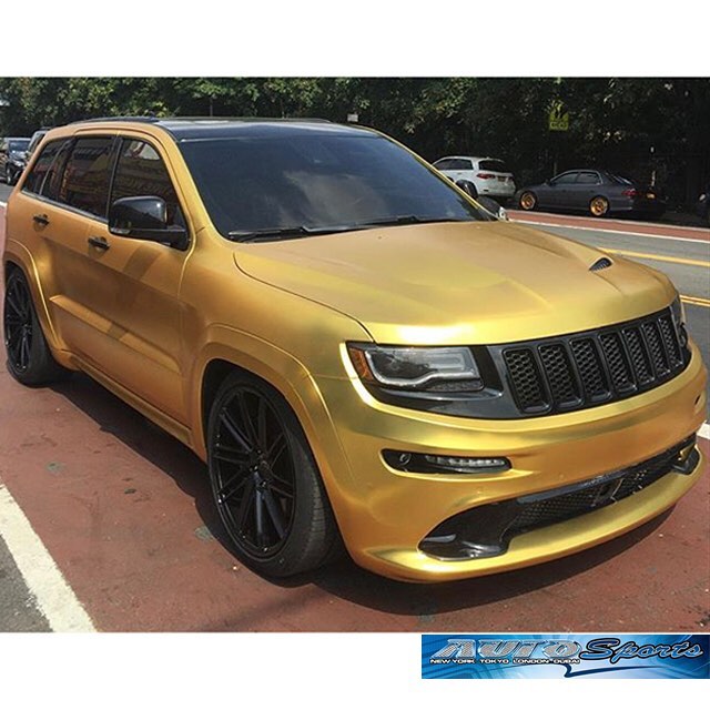Jeep Grand Cherokee wrapped in Arlon UPP Satin Gold Chrome ...