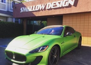 Maserati GTMC wrapped in Avery SW Matte Apple Green Metallic vinyl