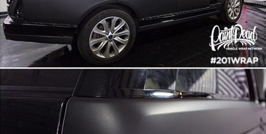 Range Rover wrapped in Avery SW Matte Black vinyl