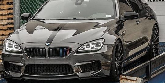 BMW M6 wrapped in Avery SW Black Chrome vinyl