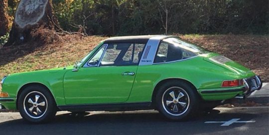 Porsche Targa Series wrapped in Avery SW Gloss Grass Green vinyl