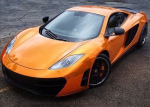 McLaren MP412C wrapped in Avery SW Chrome overlaminated with the new Avery SF Transparent Orange vinyl
