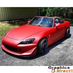Honda S2000 wrapped in Matte Red Metallic vinyl