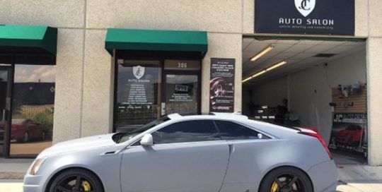Cadillac CTS-V wrapped in Avery SW900 Matte Dark Grey vinyl