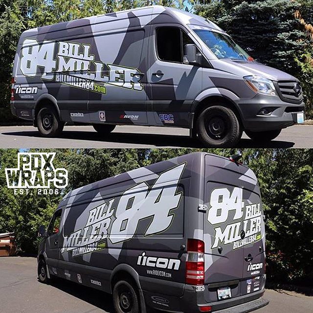Mercedes Benz Sprinter Van wrapped in custom printed 3M IJ180Cv3 & 8915