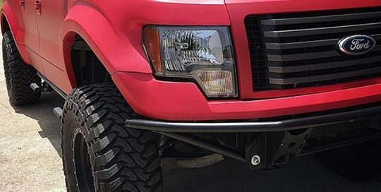Ford F150 wrapped in Avery SW Matte Cherry Metallic vinyl