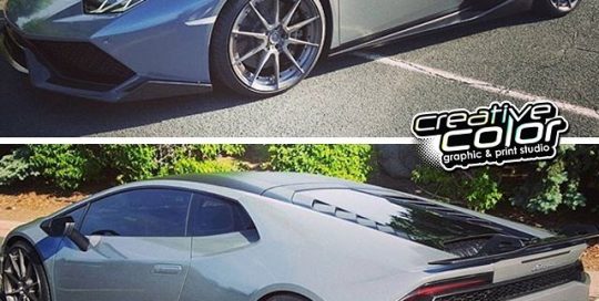 Lamborghini Huracan wrapped in Avery SW Gloss Metallic Meteorite vinyl