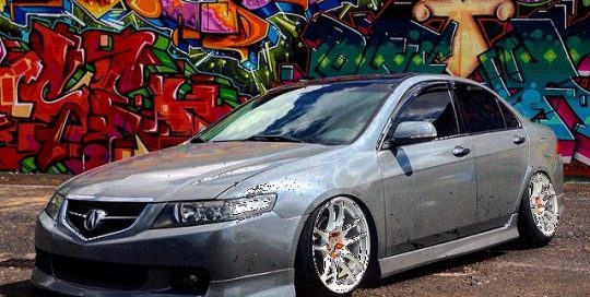 Acura TSX wrapped in Avery SW Meteorite Metallic vinyl