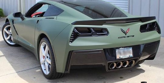 Stingray Car Series wrapped in Matte Military Green vinyl