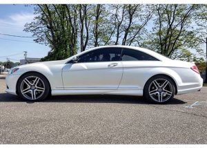 Mercedes Benz CL550 wrapped in Avery SW Satin Pearl White vinyl