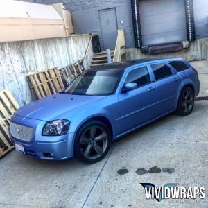 Dodge Magnum wrapped in Avery SW Powder Blue Metallic vinyl