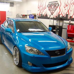 Lexus IS250 wrapped in Gloss Atomic Teal vinyl