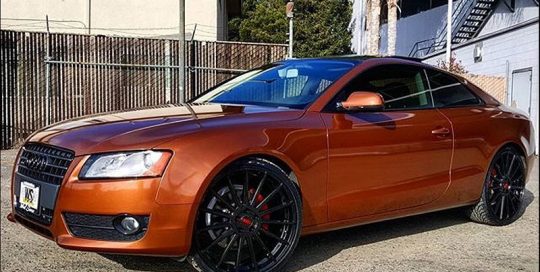Audi A5 wrapped in Arlon UPP Bronze Metallic vinyl