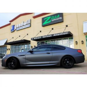 BMW wrapped in 3M 1080 Matte Dark Gray and Matte Black vinyls