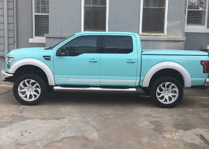 Ford wrapped in Gloss Mint Blue, aka Tiffany Blue