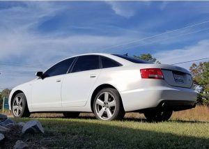 Audi A6 Wrapped in 3M 1080 Satin Flip Ghost Pearl Shade Shifting Vinyl