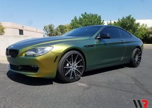 BMW 640i Wrapped in Avery ColorFlow Satin Fresh Spring GoldSilver Shade Shifting Vinyl
