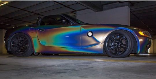 BMW Z4 Wrapped in 3M Gloss ColorFlip Psychedelic Shade Shifting Vinyl
