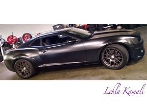 Chevrolet Camaro Wrapped in Avery SW Satin Black Vinyl