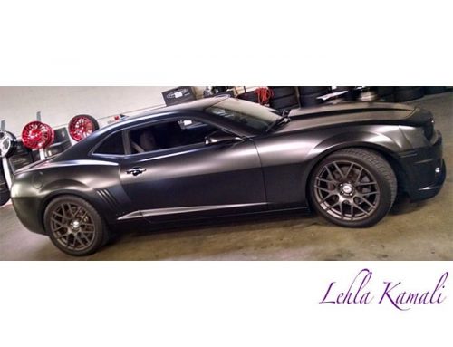 Chevrolet Camaro Wrapped in Avery SW Satin Black Vinyl