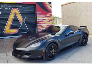Chevrolet Corvette Wrapped in 3M 1080 Satin Black Vinyl