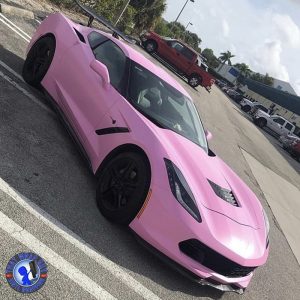 Chevrolet Corvette Wrapped in Avery SW900 Bubblegum Pink Vinyl