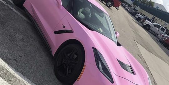 Chevrolet Corvette Wrapped in Avery SW900 Bubblegum Pink Vinyl