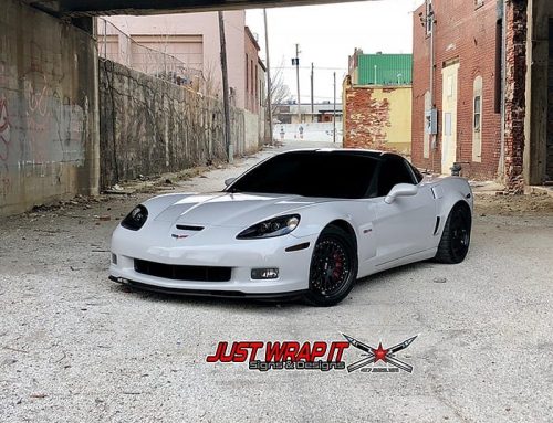 Chevrolet Corvette Z06 Wrapped in Avery SW Gloss Grey Vinyl