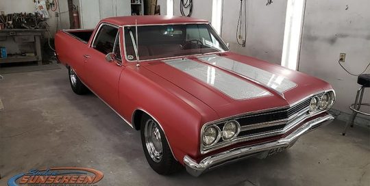 Chevrolet El Camino Wrapped in 3M 1080 Matte Red Metallic Vinyl