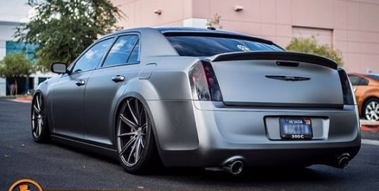 Chrysler 300C Wrapped in Orafol 970RA Matte Graphite Metallic Vinyl
