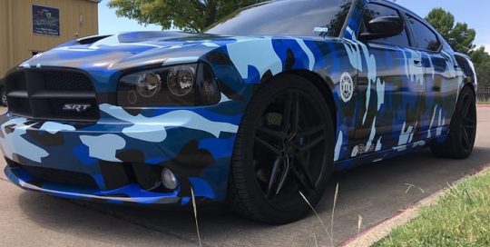 Dodge Charger Wrapped in Custom Printed Avery 1105 Vinyl