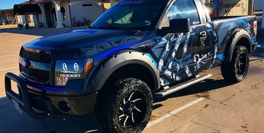 Ford F150 Wrapped in Custom Printed Avery 1105 Vinyl Nd 136oz Gloss Laminate