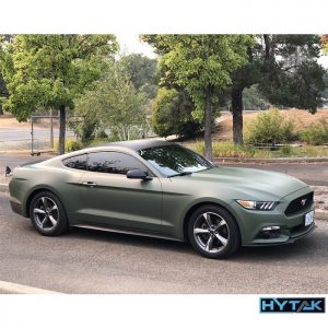 Ford Mustang Wrapped in 3M 1080 Matte Military Green