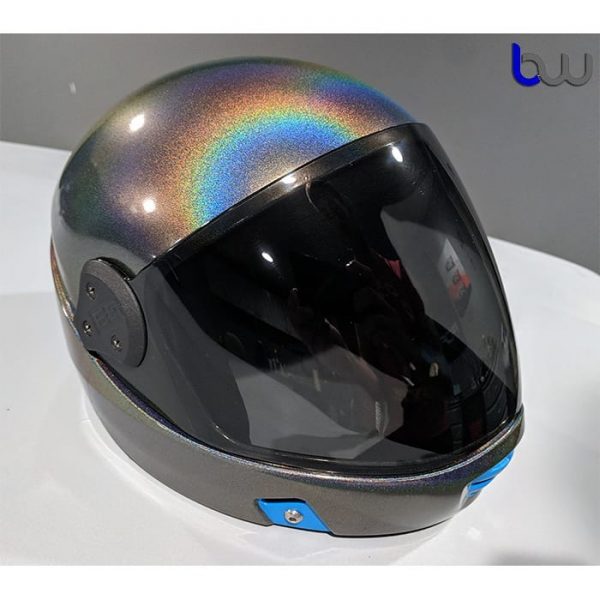 Helmet Wrapped in 3M ColorFlip Gloss Psychedelic Shade Shifting Vinyl