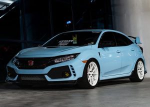 Honda Civic Wrapped in Avery SW Gloss Sea Breeze Blue Vinyl