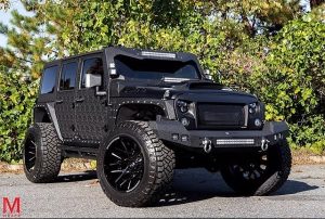 Jeep Wrangler Wrapped in 3M 1080 Shadow Black and Matrix Black Vinyls