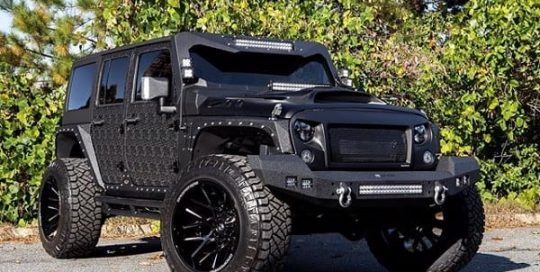 Jeep Wrangler Wrapped in 3M 1080 Shadow Black and Matrix Black Vinyls