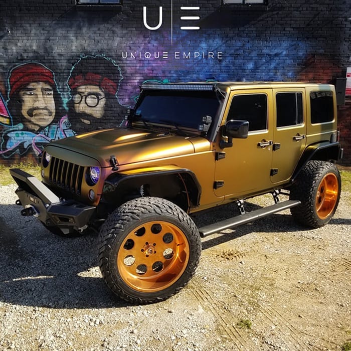 Jeep Wrangler Wrapped in Avery ColorFlow Satin Rising Sun Red/Gold Shade  Shifting Vinyl - Vinyl Wrap - 3M & Avery Dennison Vinyl Wrap - Cars &  Vehicles