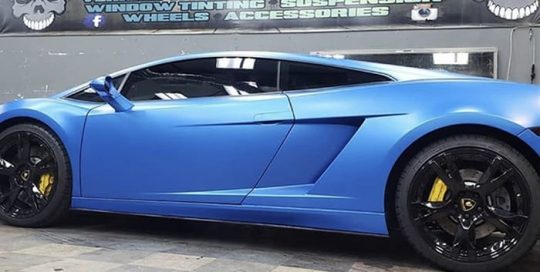 Lamborghini Gallardo Wrapped in 3M 1080 Satin Perfect Blue Vinyl